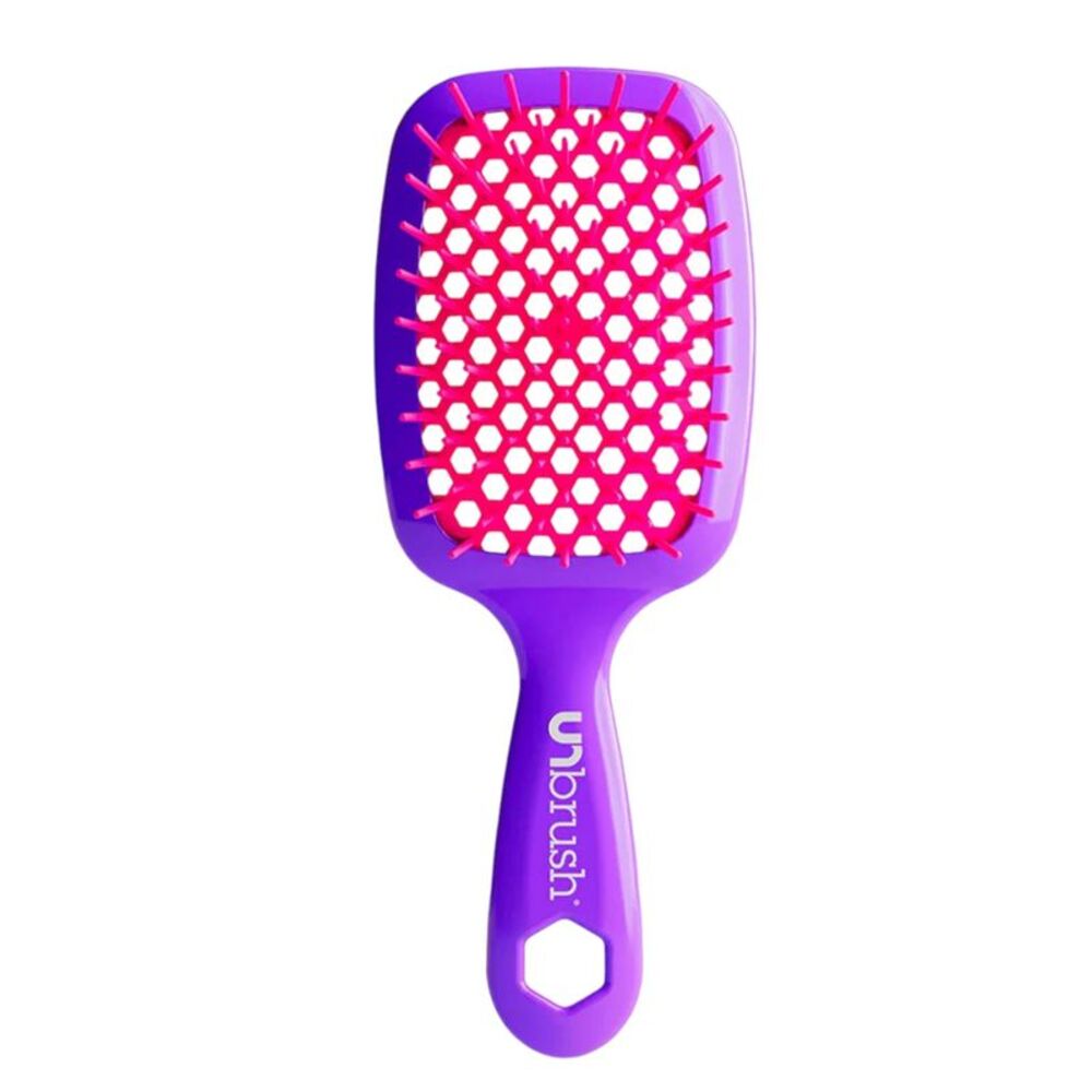 UNbrush Detangler Hair Brush for Wet or Dry Hair in Neon Purple